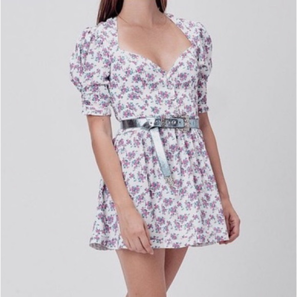 NWT For Love And Lemons Taggart Floral Mini Dress - Picture 2 of 16